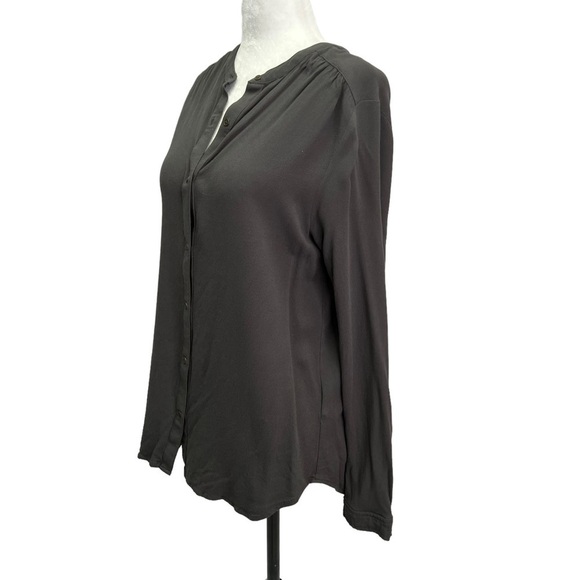 Gentle Fawn Grey Button Front Long Sleeve Blouse Top Size XS - Picture 5 of 12